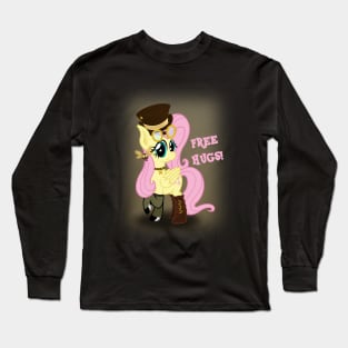 Steampunk Fluttershy Free Hugs Long Sleeve T-Shirt